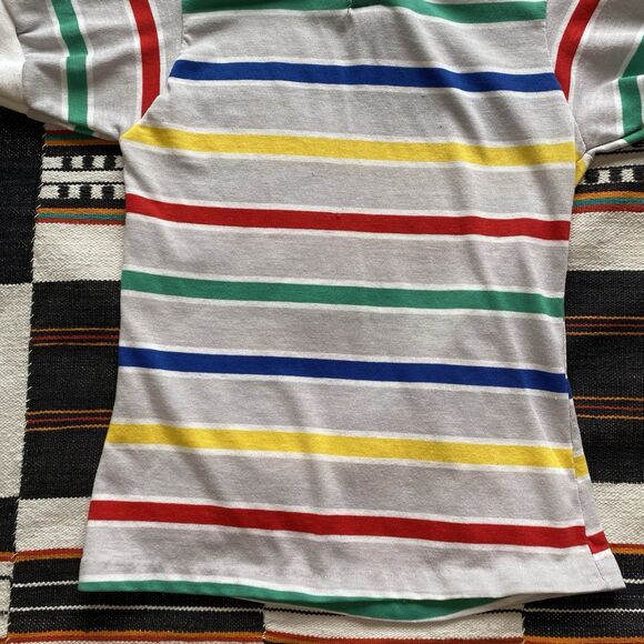 Vintage 70’s Boy’s Striped Ringer Tee Shirt. Stone Apparel. Size 14 Vintage. USA - Picture 4 of 14